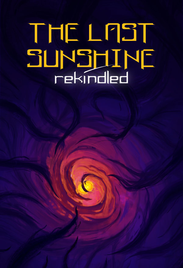 Painterly. A star is trapped in a vortext of dark grabbing tentacles.