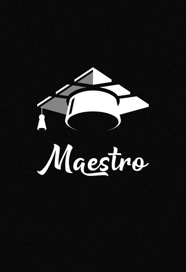 Maestro logo in the form of a gradiation hat.